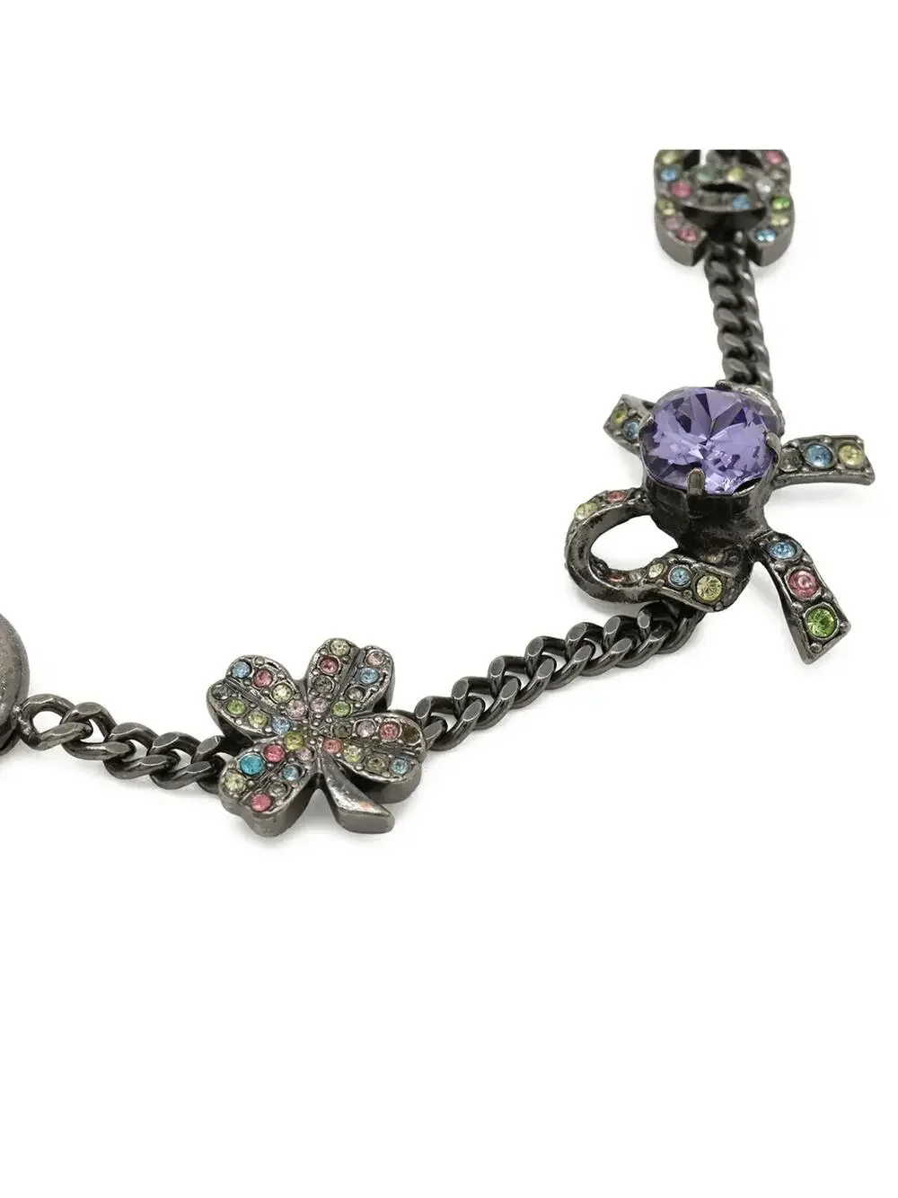 Chanel Cc Logo Chain Clover Bracelet #299773C93B